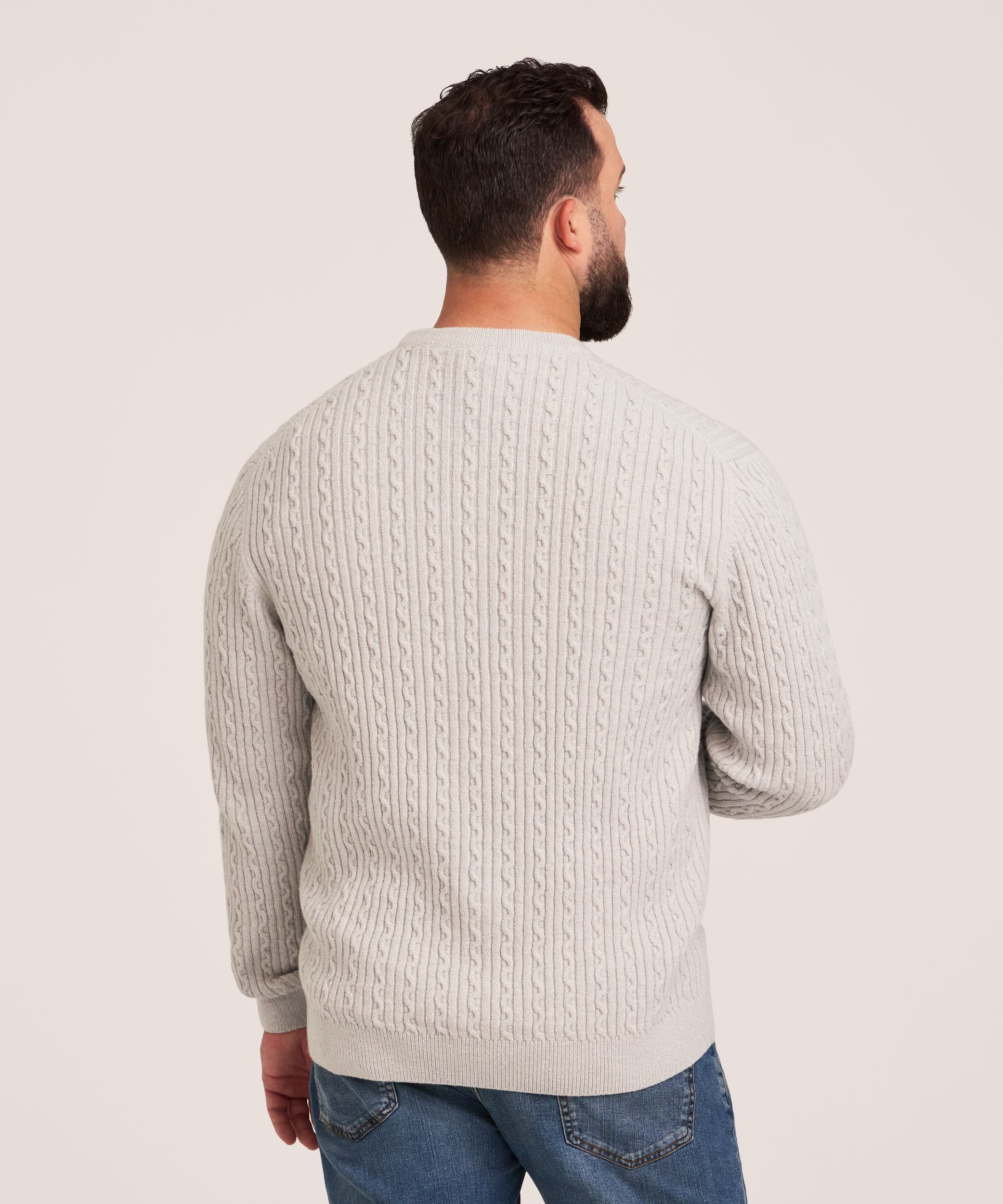 Chandail en tricot torsadé gonflant pour hommes, Denver Hayes