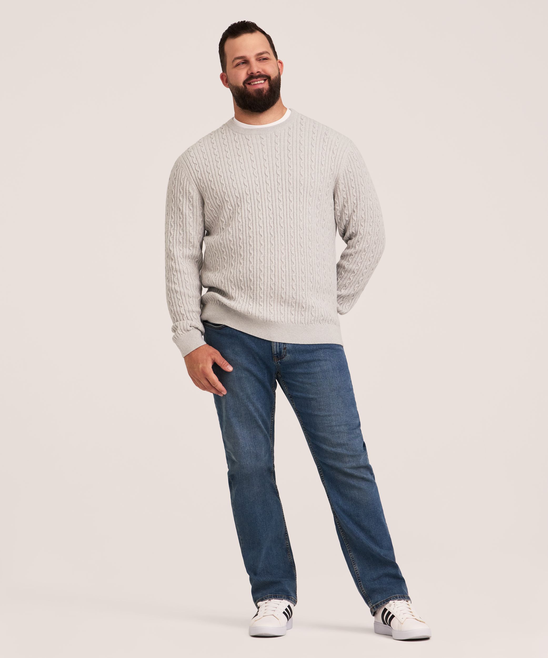 Chandail en tricot torsadé gonflant pour hommes, Denver Hayes