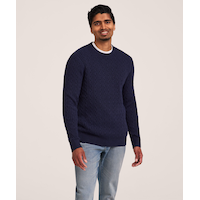 Denver Hayes Men's Lofty Knit Cable Sweater