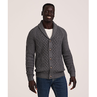 Cardigan en maille torsadée pour hommes, Heritage, WindRiver Front_Angled_Right