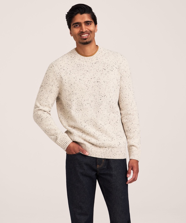 Chandail texturé avec fil à boutons contrastant pour hommes, Heritage, WindRiver