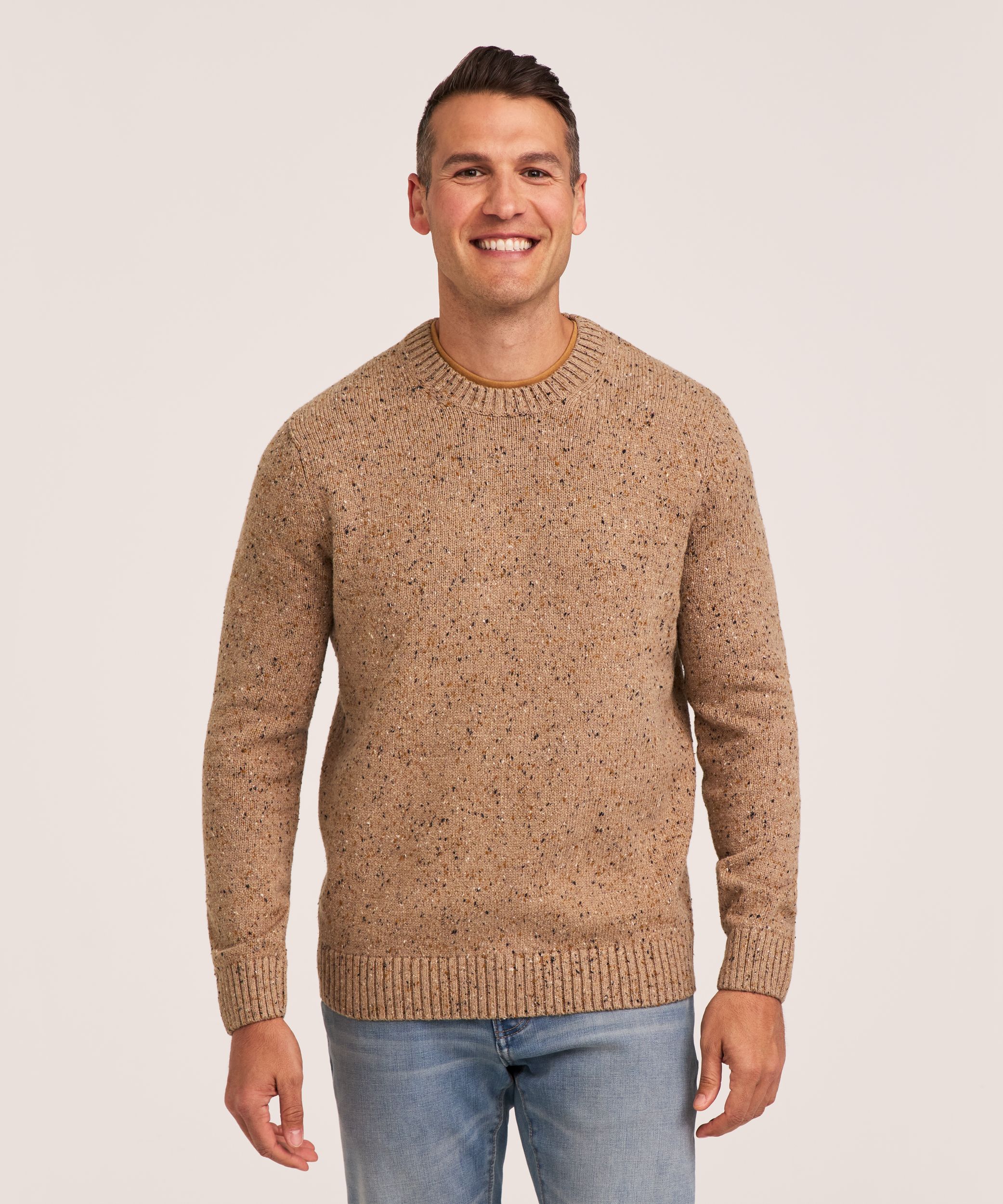 Chandail texturé avec fil à boutons contrastant pour hommes, Heritage, WindRiver