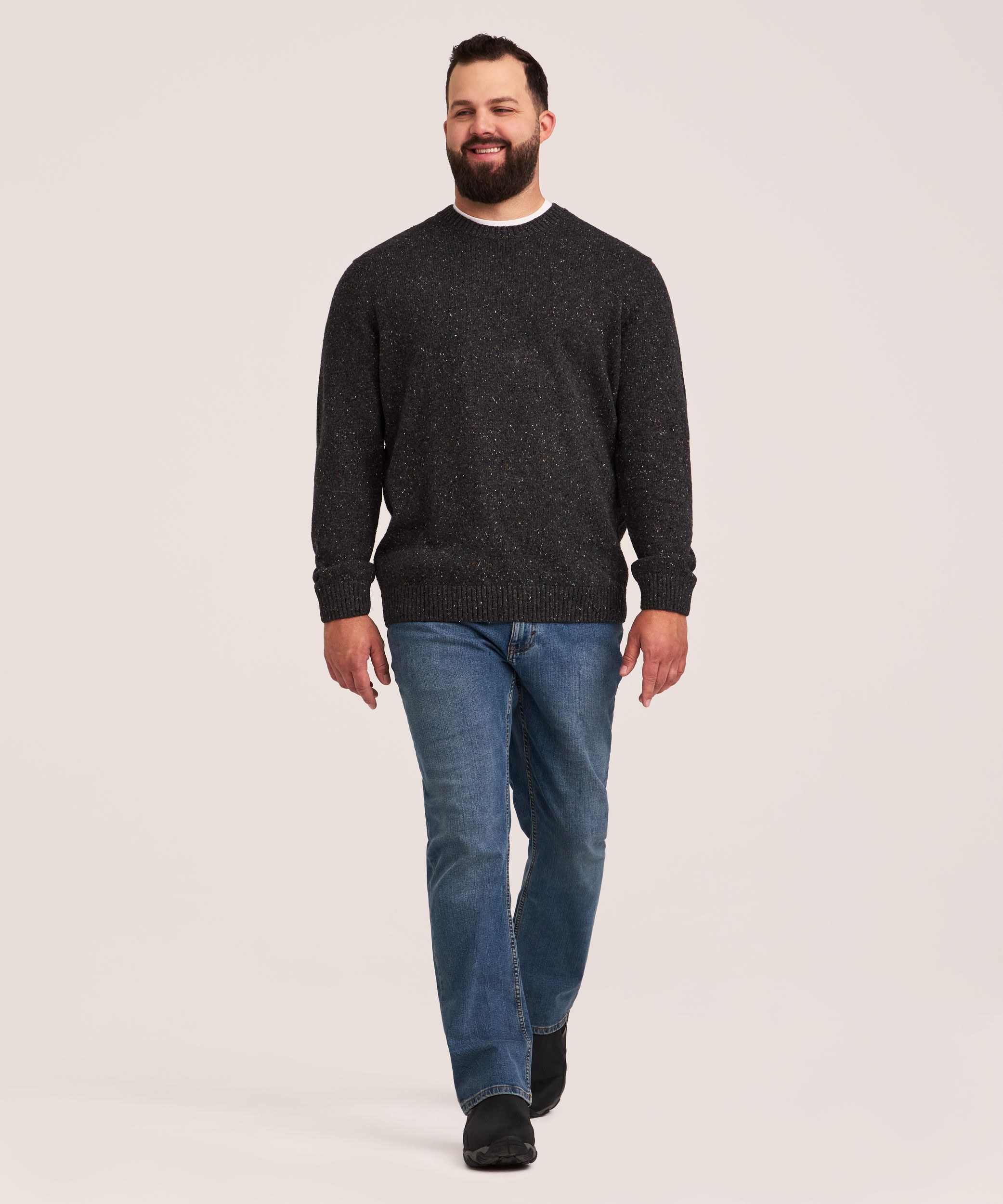 WindRiver Men's Heritage Contrast Neps Sweater