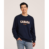 WindRiver Men's Original Canada Crewneck Fleece Front_Flat