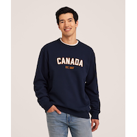 WindRiver Men's Original Canada Crewneck Fleece Front_Flat