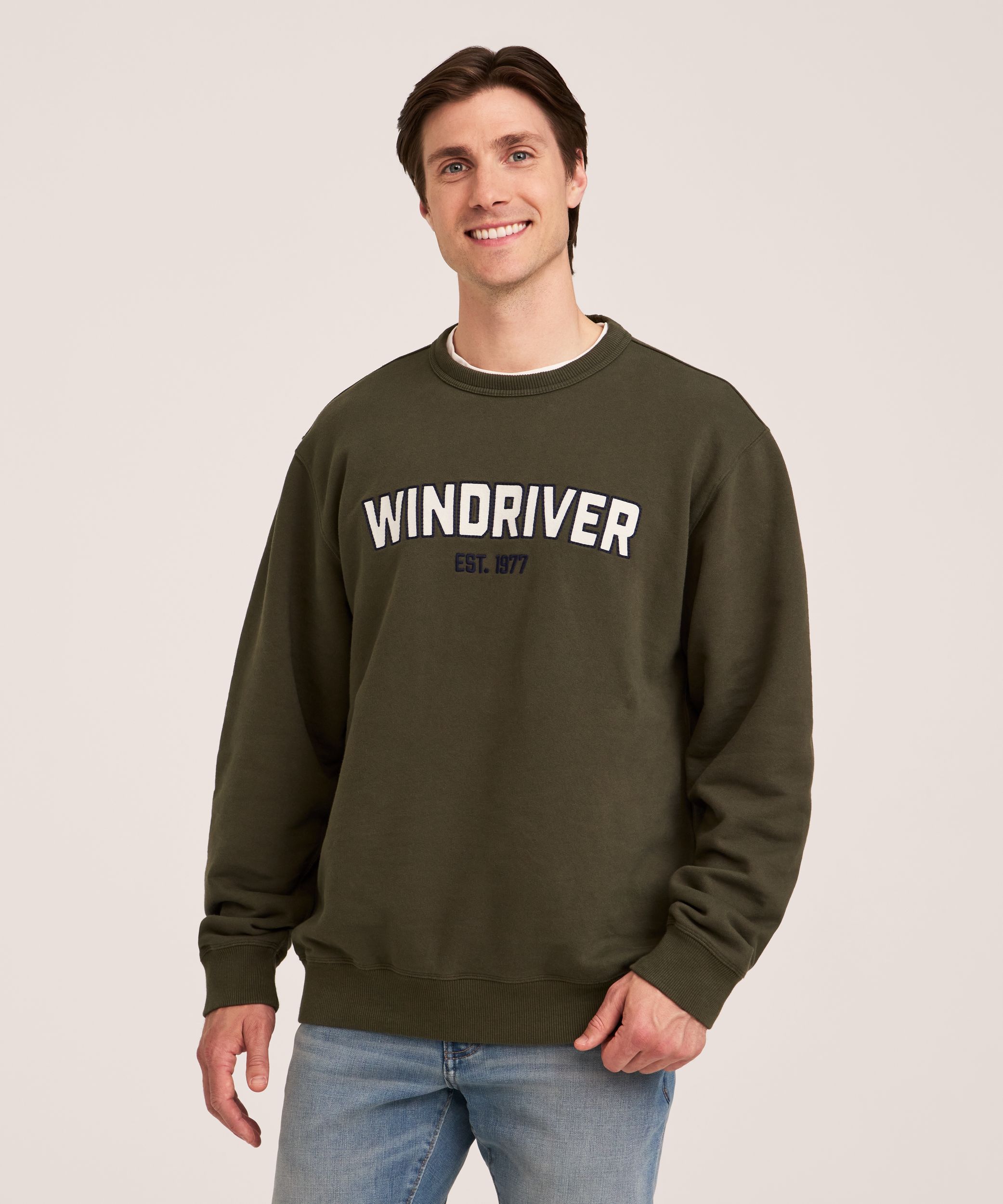 Molleton à col ras du cou pour hommes, Original, WindRiver