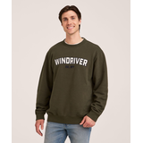 WindRiver Men's Orginal Crewneck Fleece Front_Flat