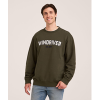 WindRiver Men's Orginal Crewneck Fleece Front_Flat
