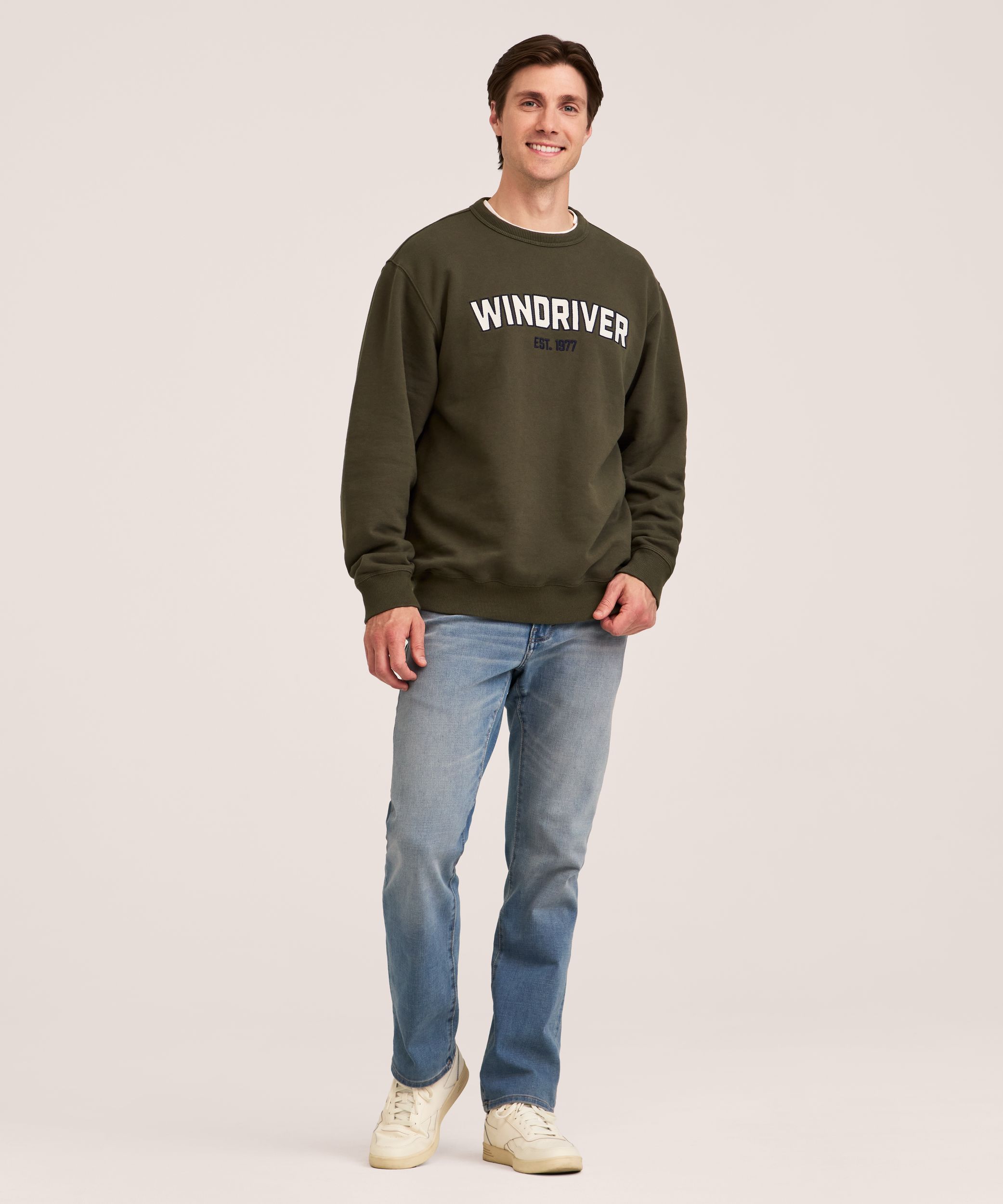 Molleton à col ras du cou pour hommes, Original, WindRiver