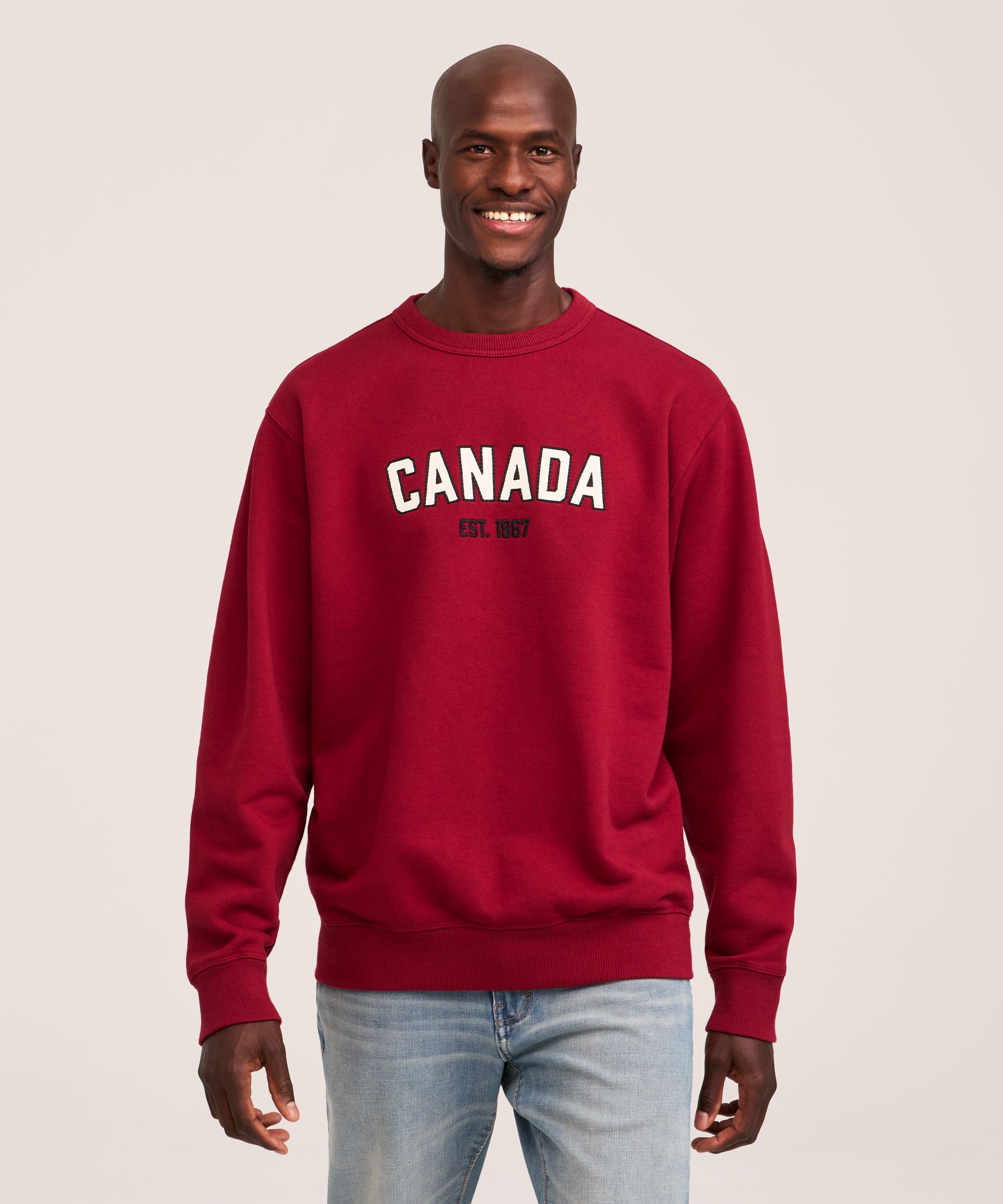 Chandail en molleton avec col ras du cou pour hommes, Original, WindRiver