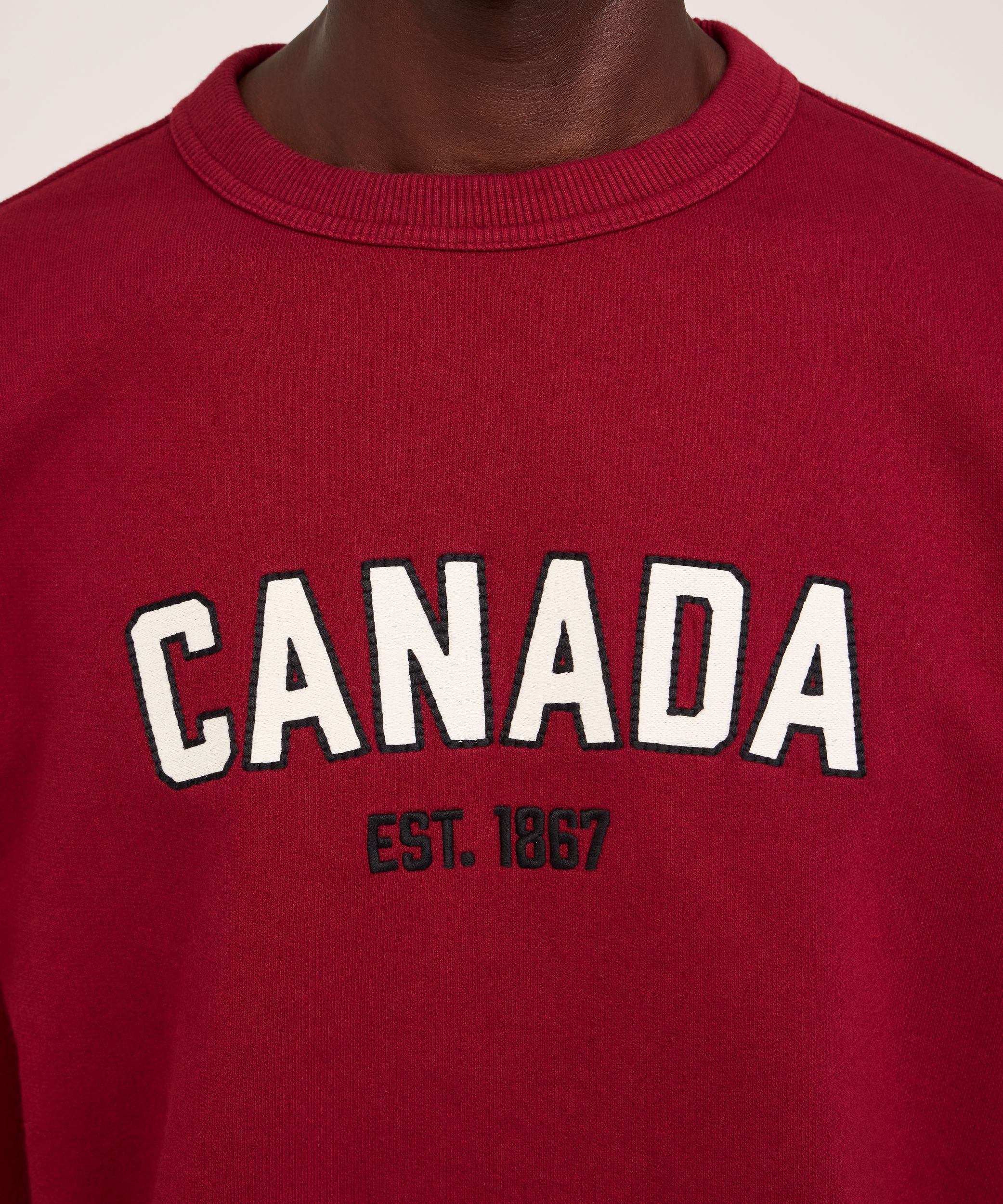 Chandail en molleton avec col ras du cou pour hommes, Original, WindRiver