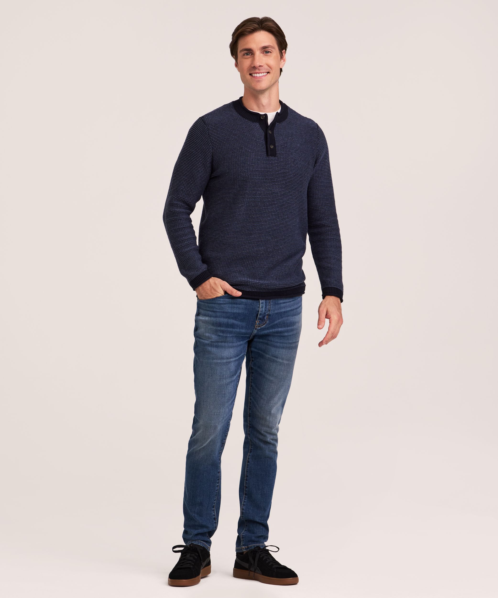 Denver Hayes Men's Henley Sweater