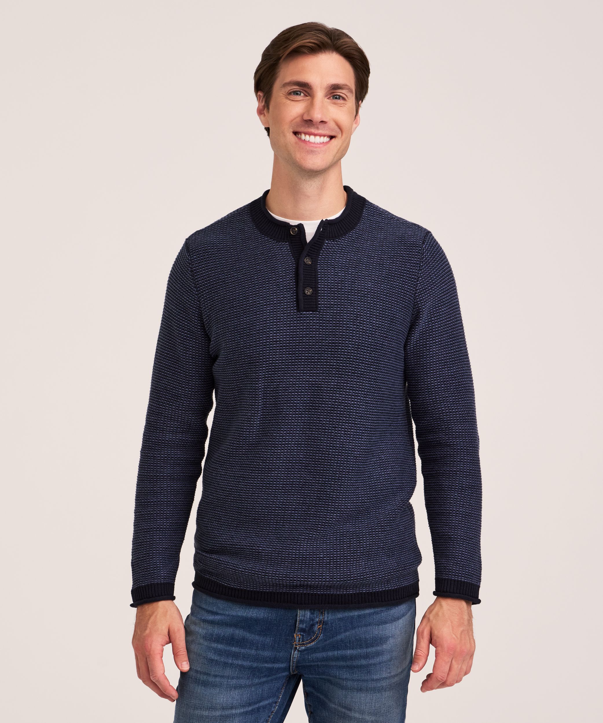 Denver Hayes Men's Henley Sweater