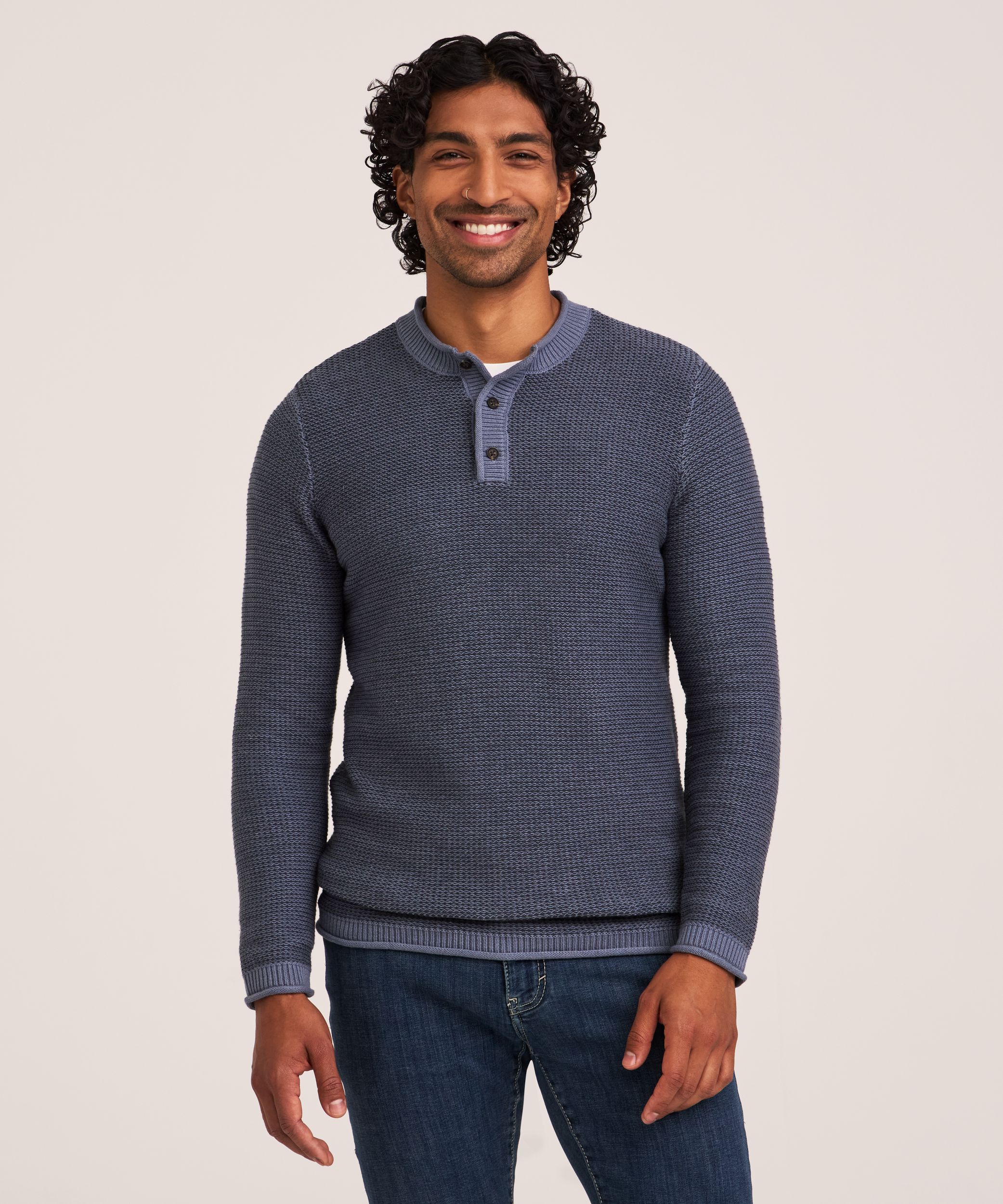 Denver Hayes Men's Henley Sweater | Mark's