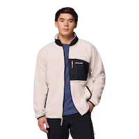 Columbia Men's Fast Trek Overlay Full Zip Sweater Front_Flat