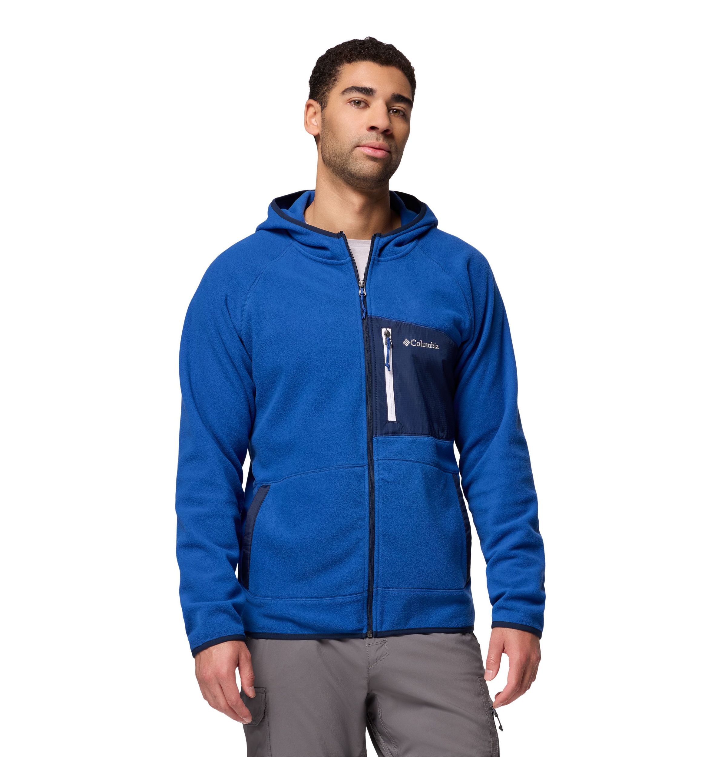 Columbia Men's Fast Trek Overlay Full Zip Hooded Fleece Jacket