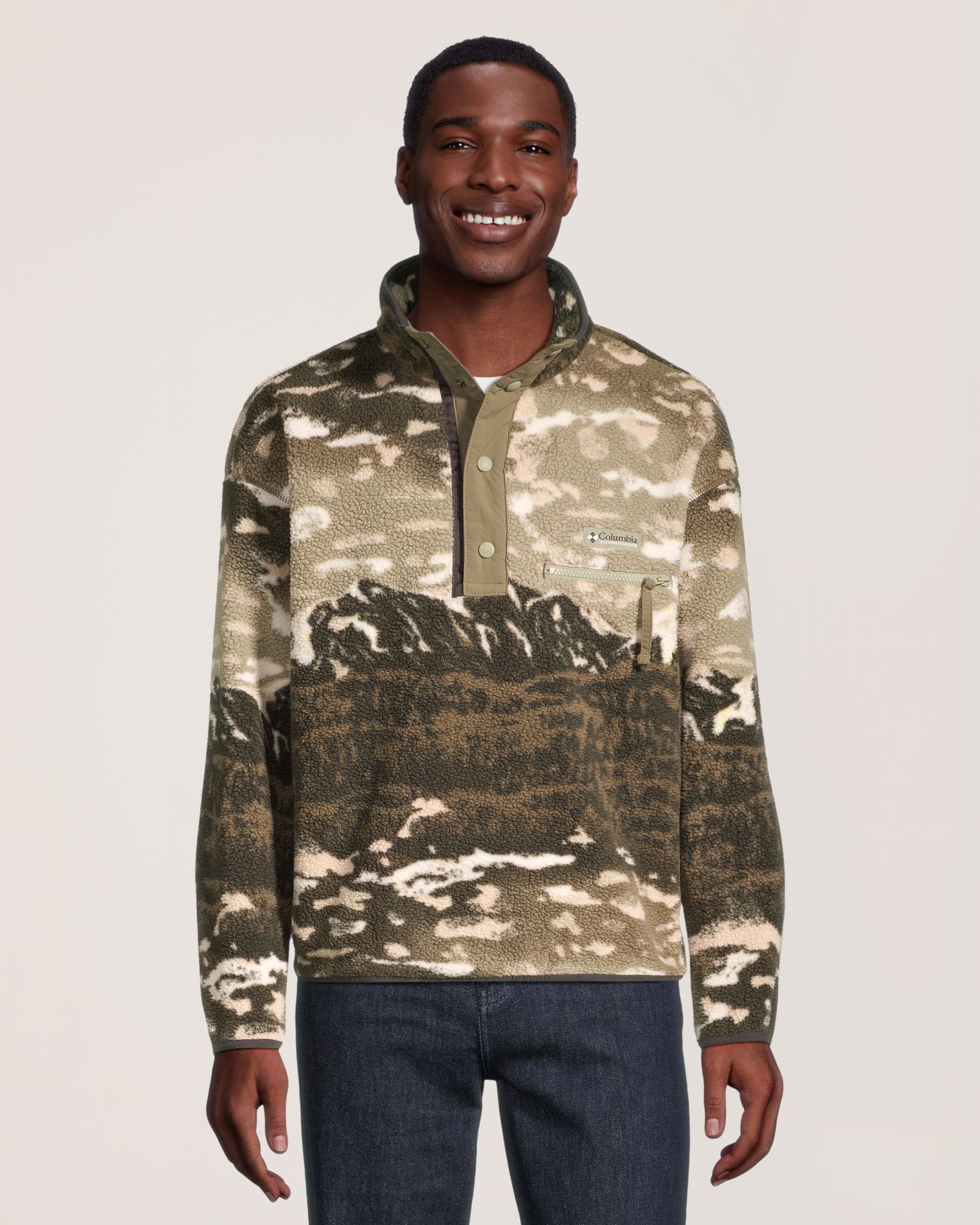 Columbia Men's Helvetia™ II Printed Half Snap Fleece Pullover