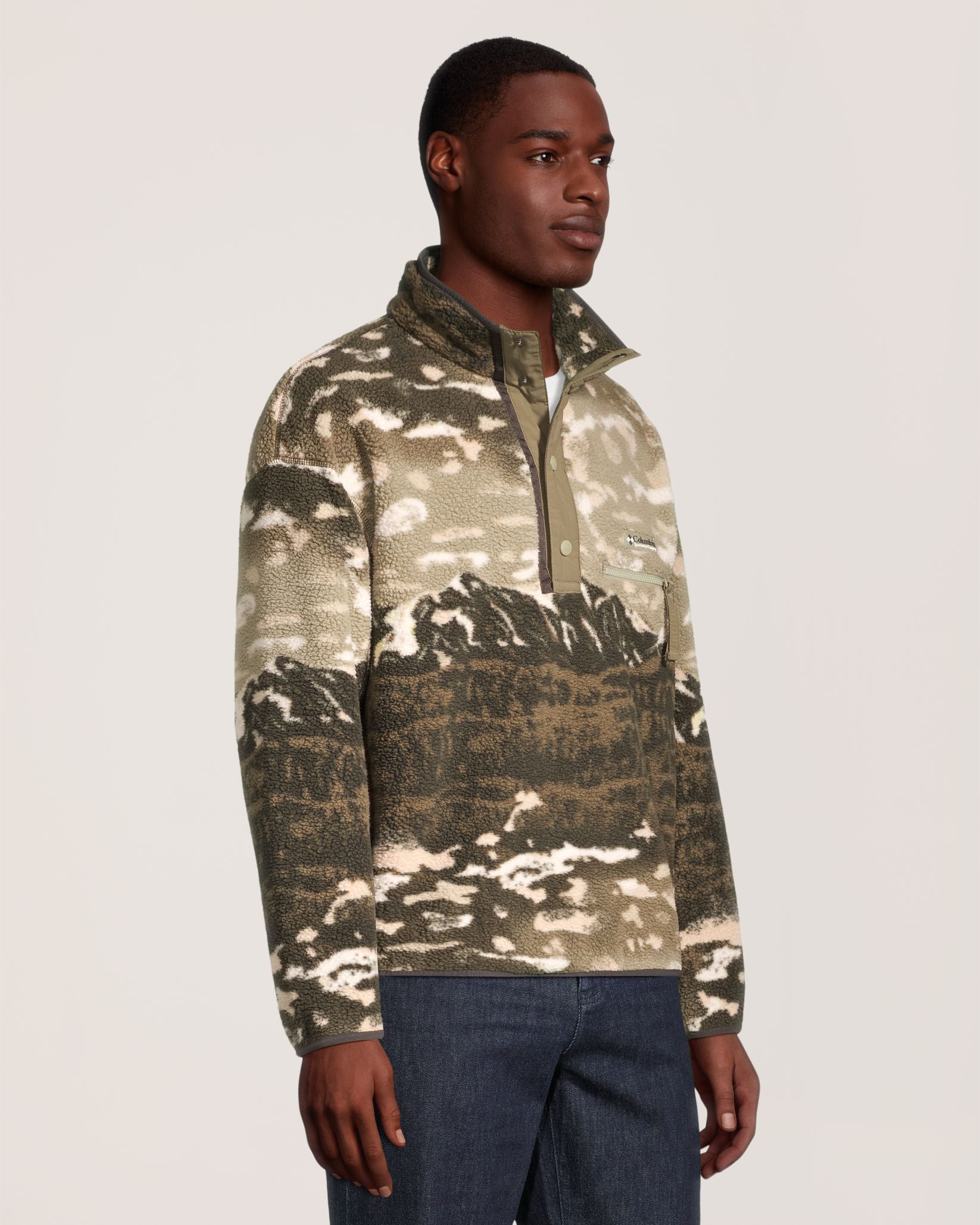 Columbia Men's Helvetia™ II Printed Half Snap Fleece Pullover