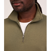 Denver Hayes Men's Quarter Zip Mock Neck Fleece Sweatshirt