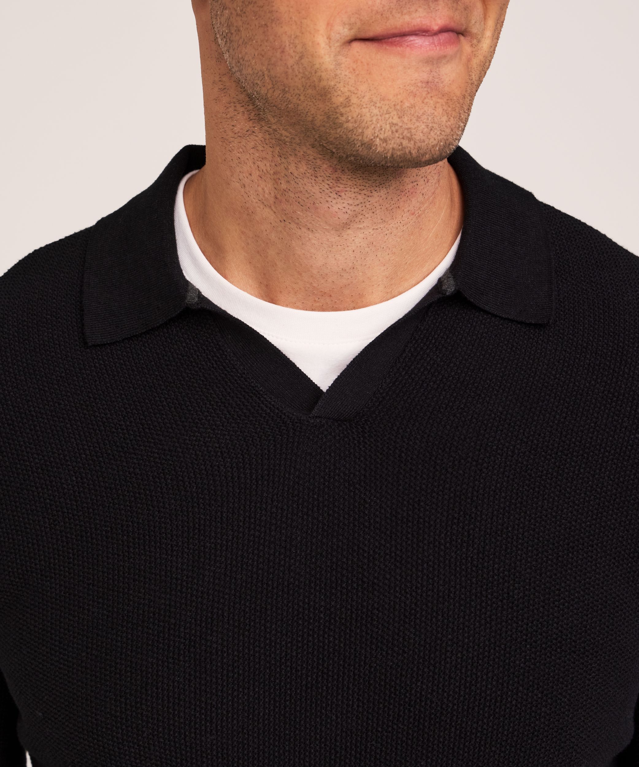 Chandail à col polo tricoteuse pour hommes, Denver Hayes