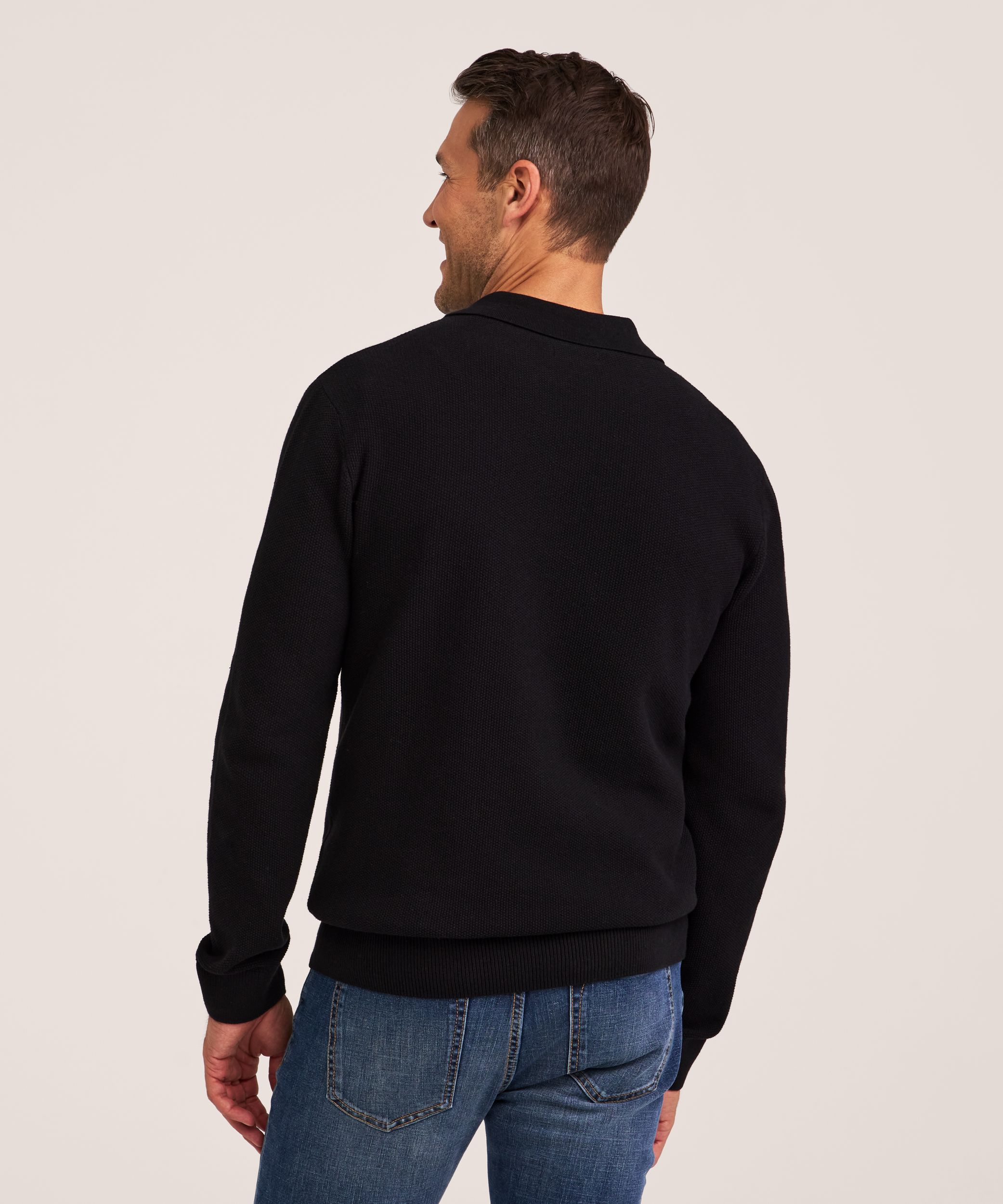 Chandail à col polo tricoteuse pour hommes, Denver Hayes