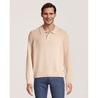 Polo à manches longues pour hommes, Andrew, Lois Front_Flat