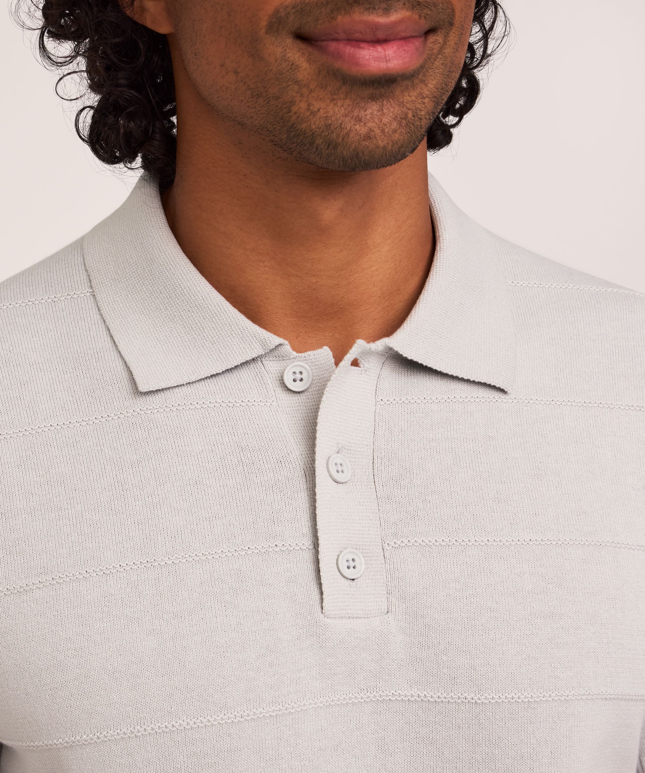 Polo rayé en tricot pour hommes, Denver Hayes