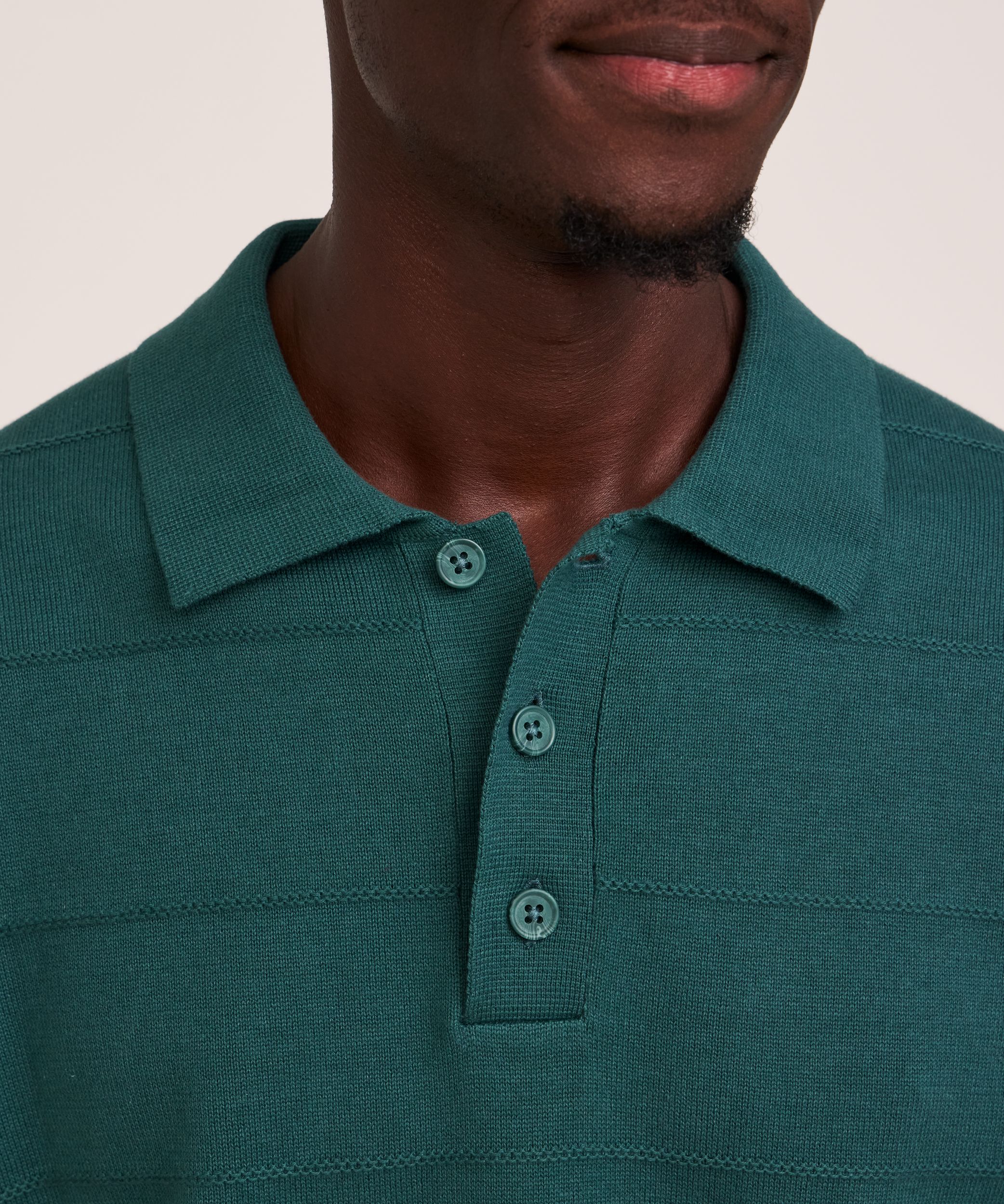 Denver Hayes Men's Striped Knit Polo