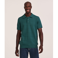 Denver Hayes Men's Striped Knit Polo
