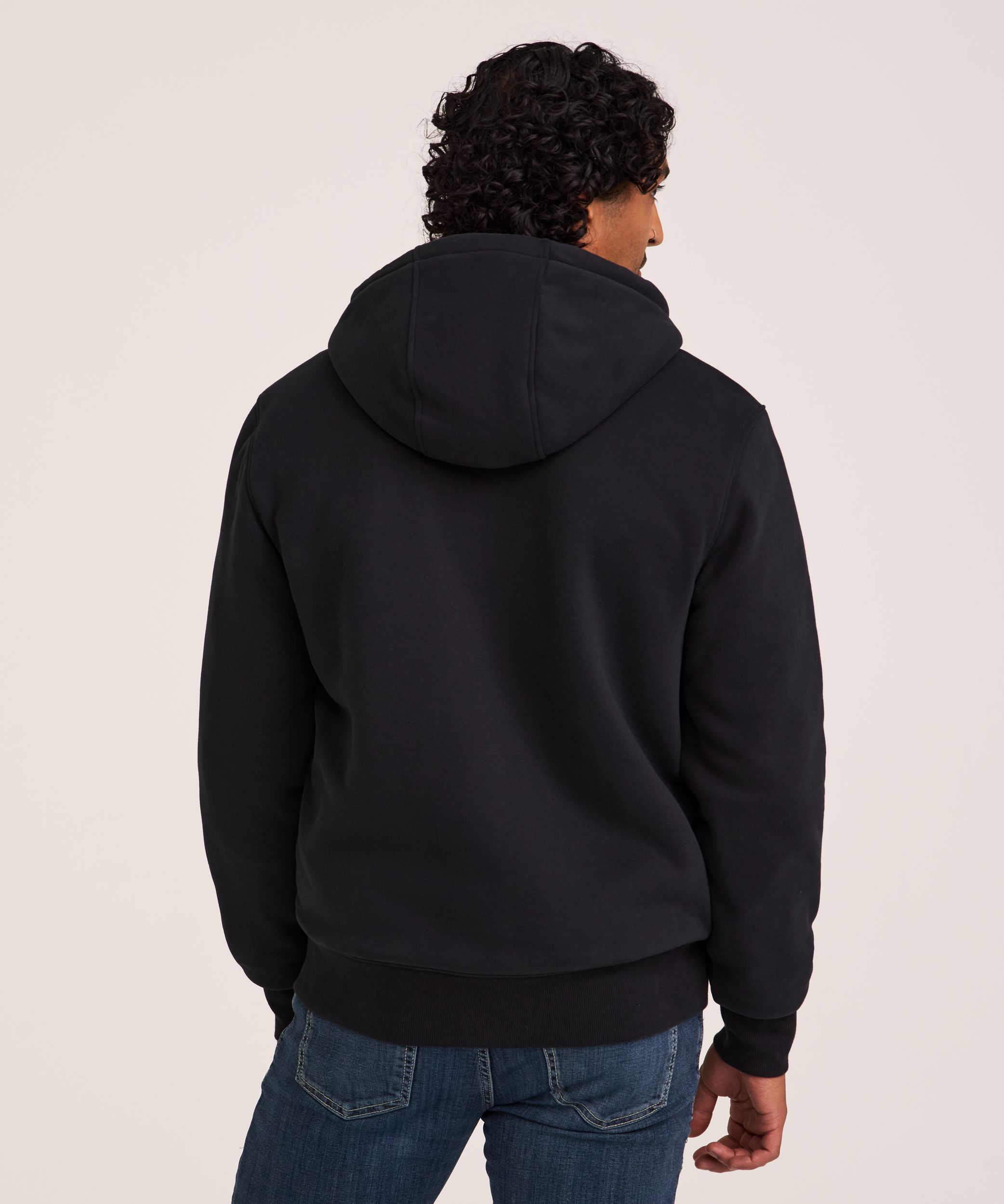 WindRiver Men's T-Max Heat Sherpa Lined Full Zip Hoodie