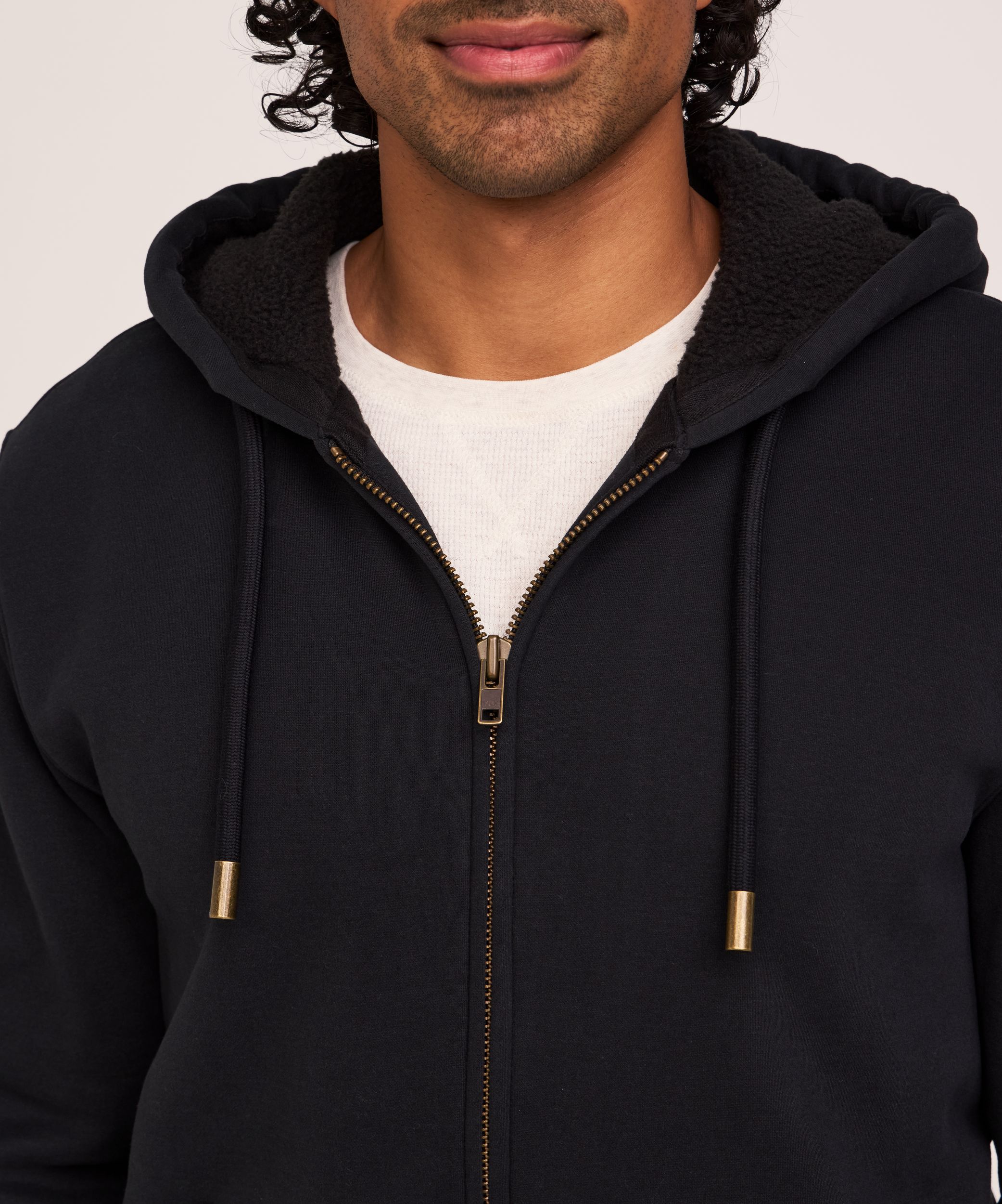 WindRiver Men's T-Max Heat Sherpa Lined Full Zip Hoodie