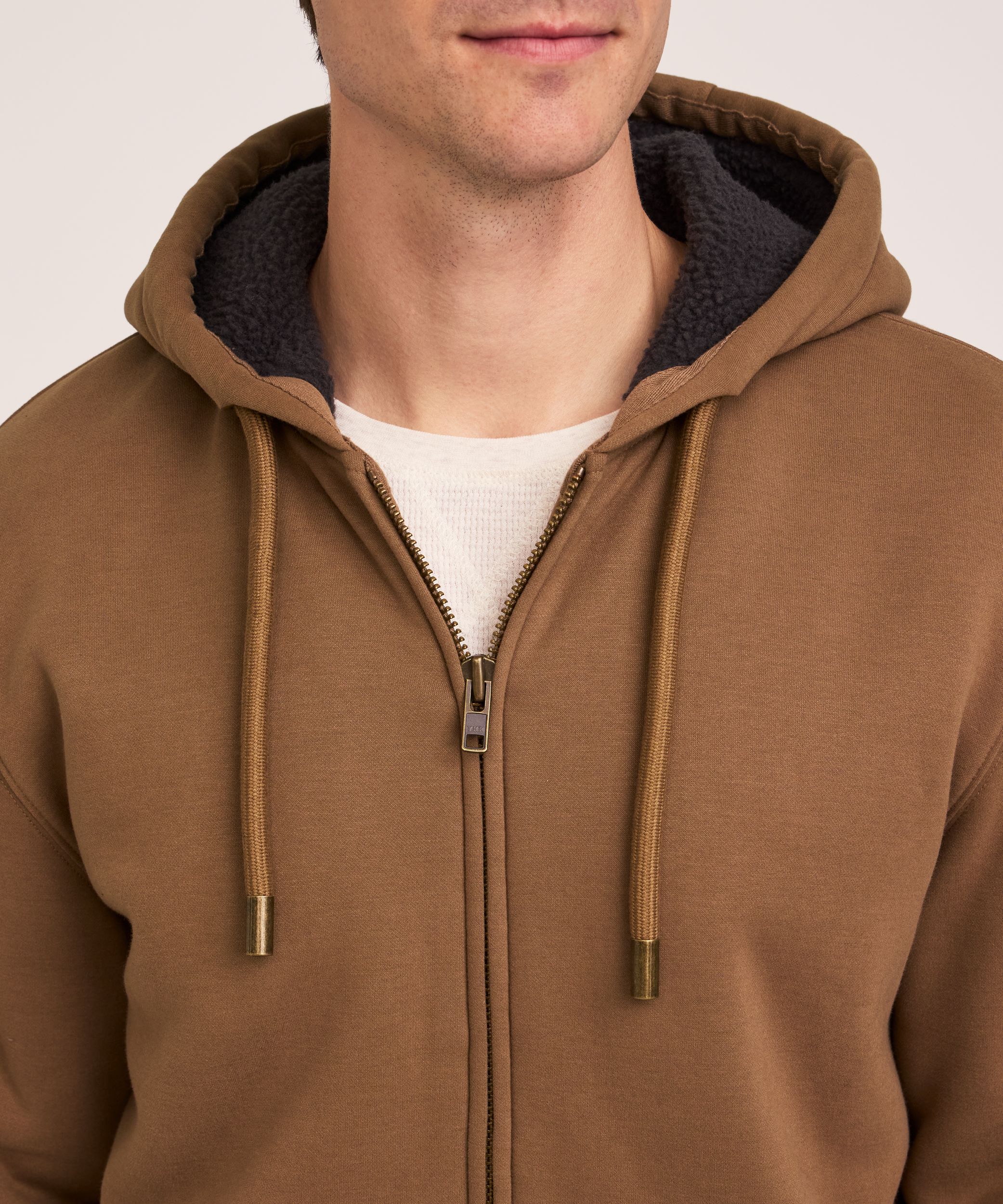 WindRiver Men's T-Max Heat Sherpa Lined Full Zip Hoodie