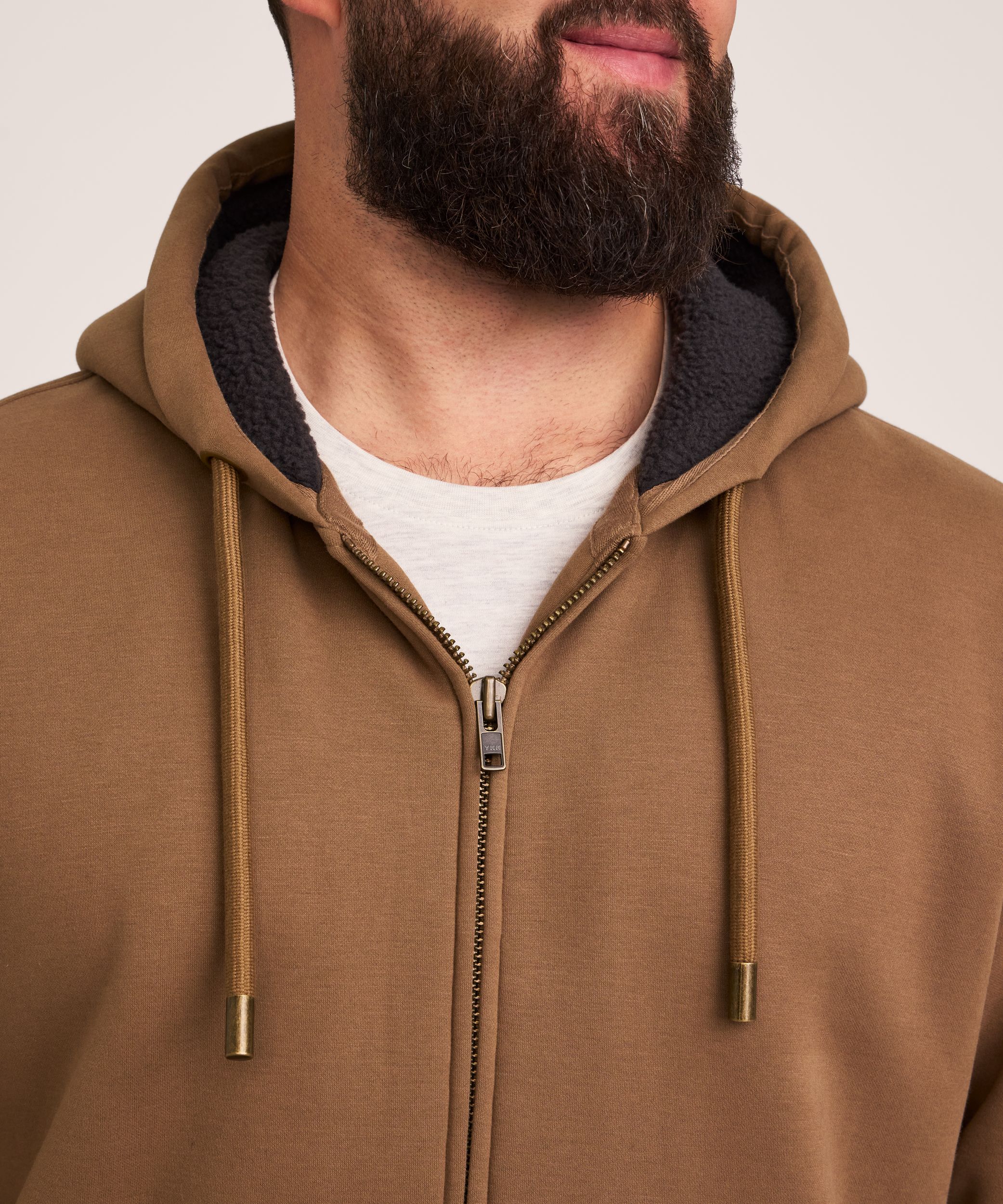 WindRiver Men's T-Max Heat Sherpa Lined Full Zip Hoodie