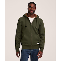 WindRiver Men's T-Max Heat Sherpa Lined Full Zip Hoodie