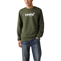 Chandail en molleton standard avec logo ailes de chauve-souris pour hommes, Levi's Front_Flat