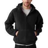 Chandail à capuche en molleton de sherpa à fermeture à glissière 1/4 pour hommes, Levi's Front_Flat