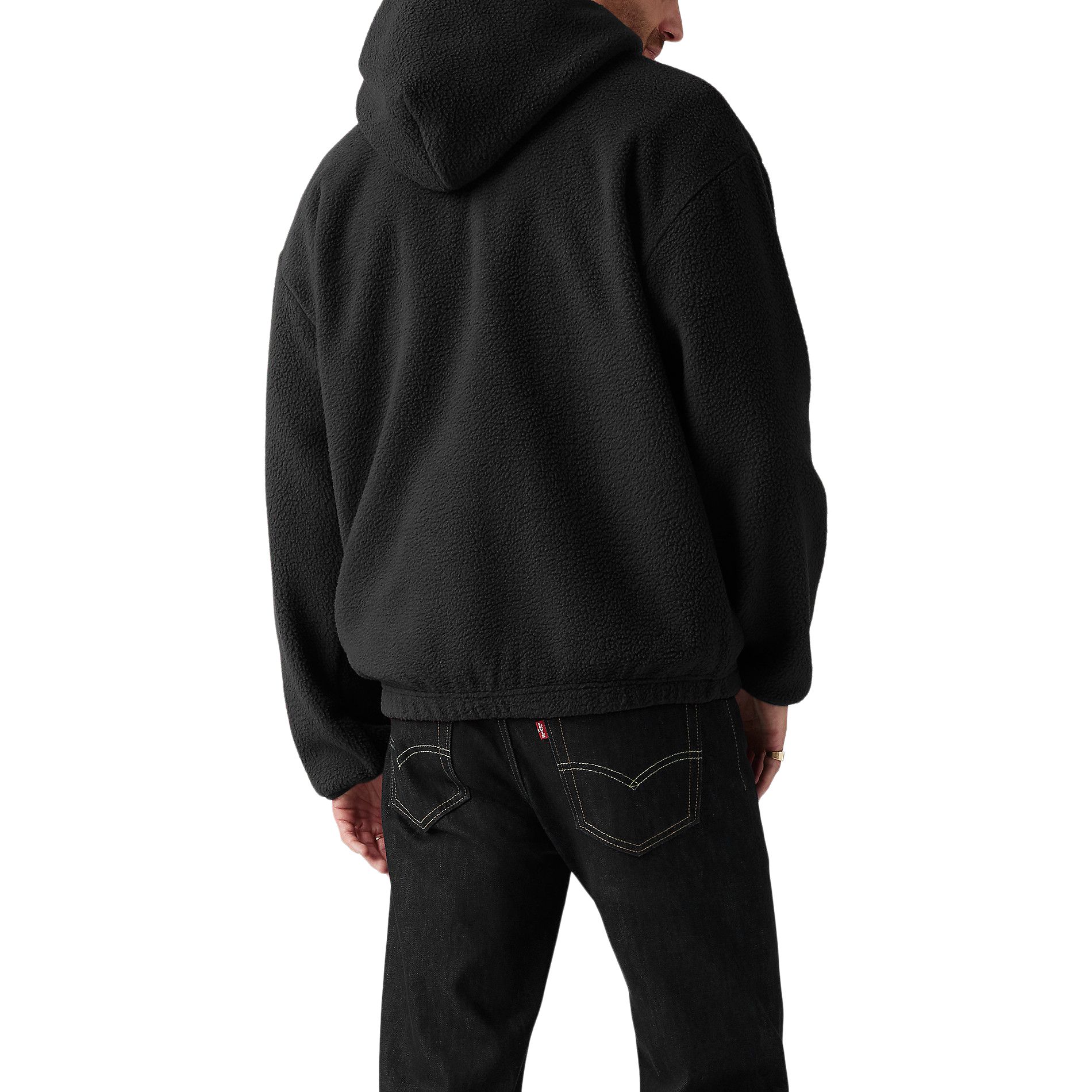 Levi's Men's Quarter Zip Sherpa Fleece Hoodie