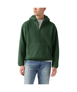 Levi's Men's Quarter Zip Sherpa Fleece Hoodie