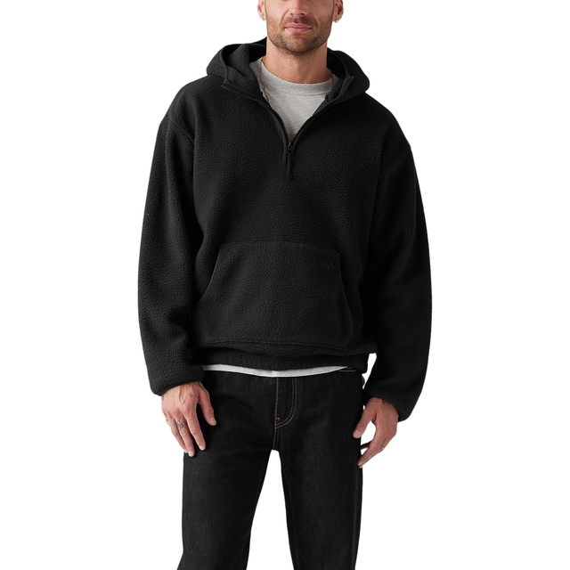 Levi's Men's Quarter Zip Sherpa Fleece Hoodie