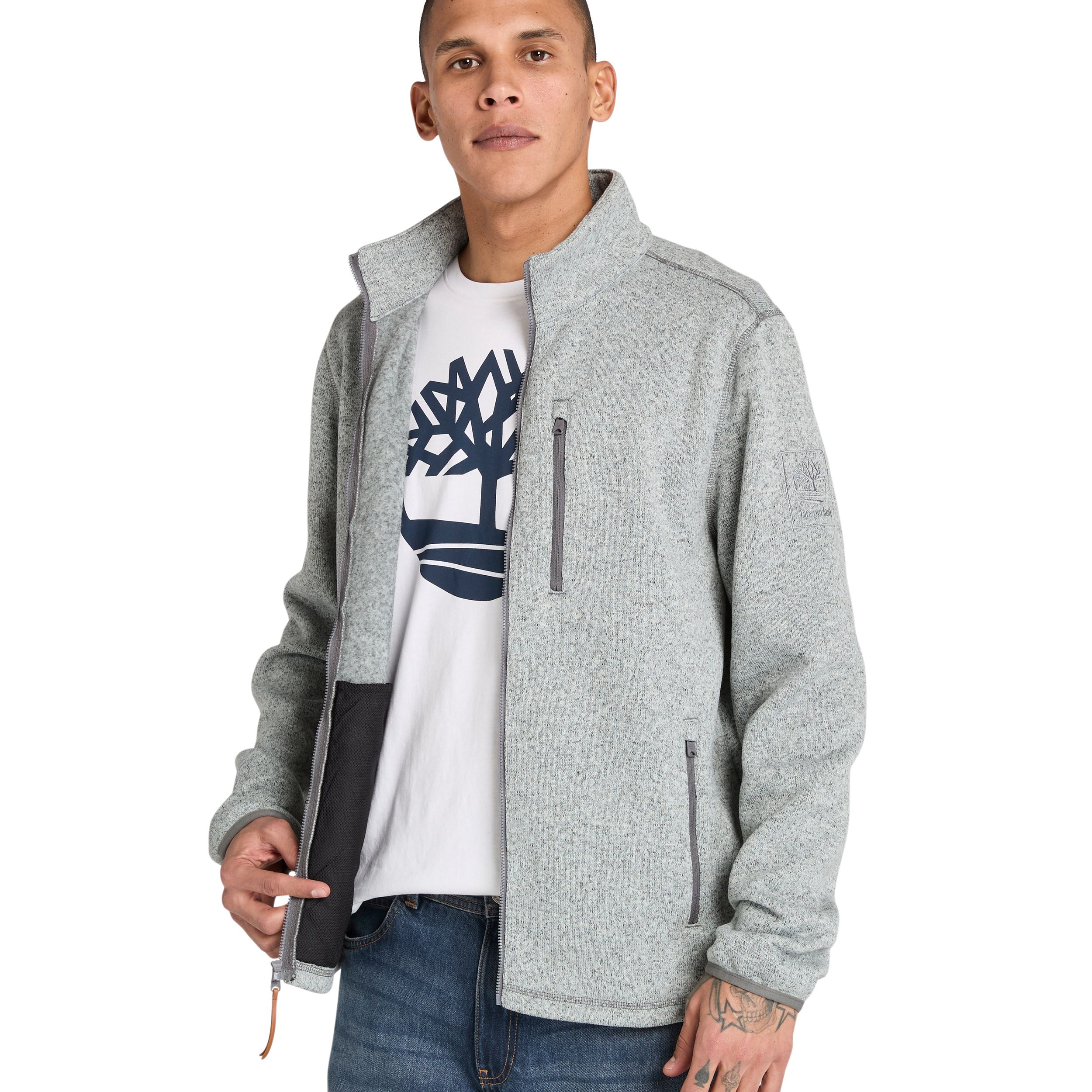 Timberland Men's Melange Full-Zip Fleece Jacket