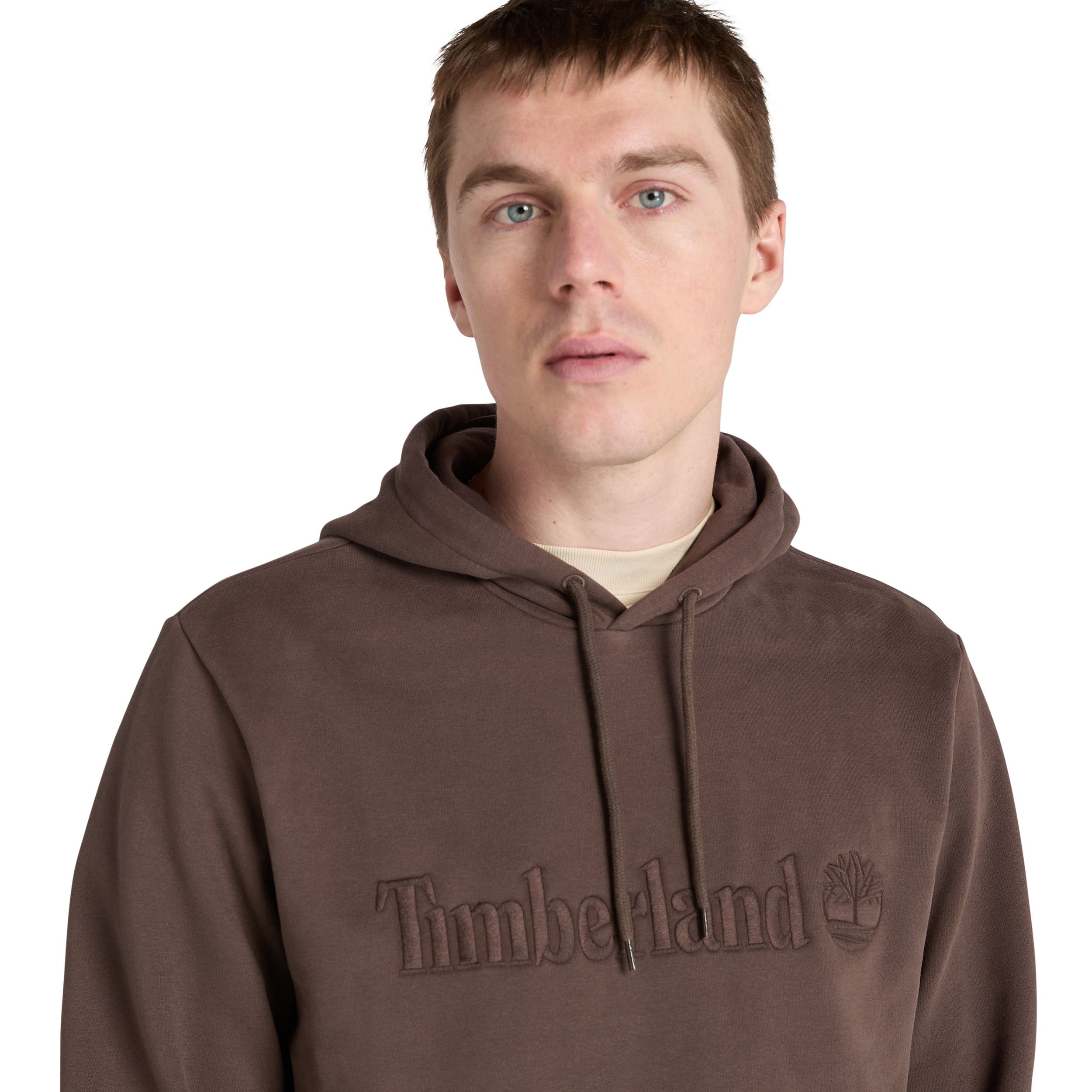 Timberland Men's Embroidery Logo Popover Fleece Hoodie