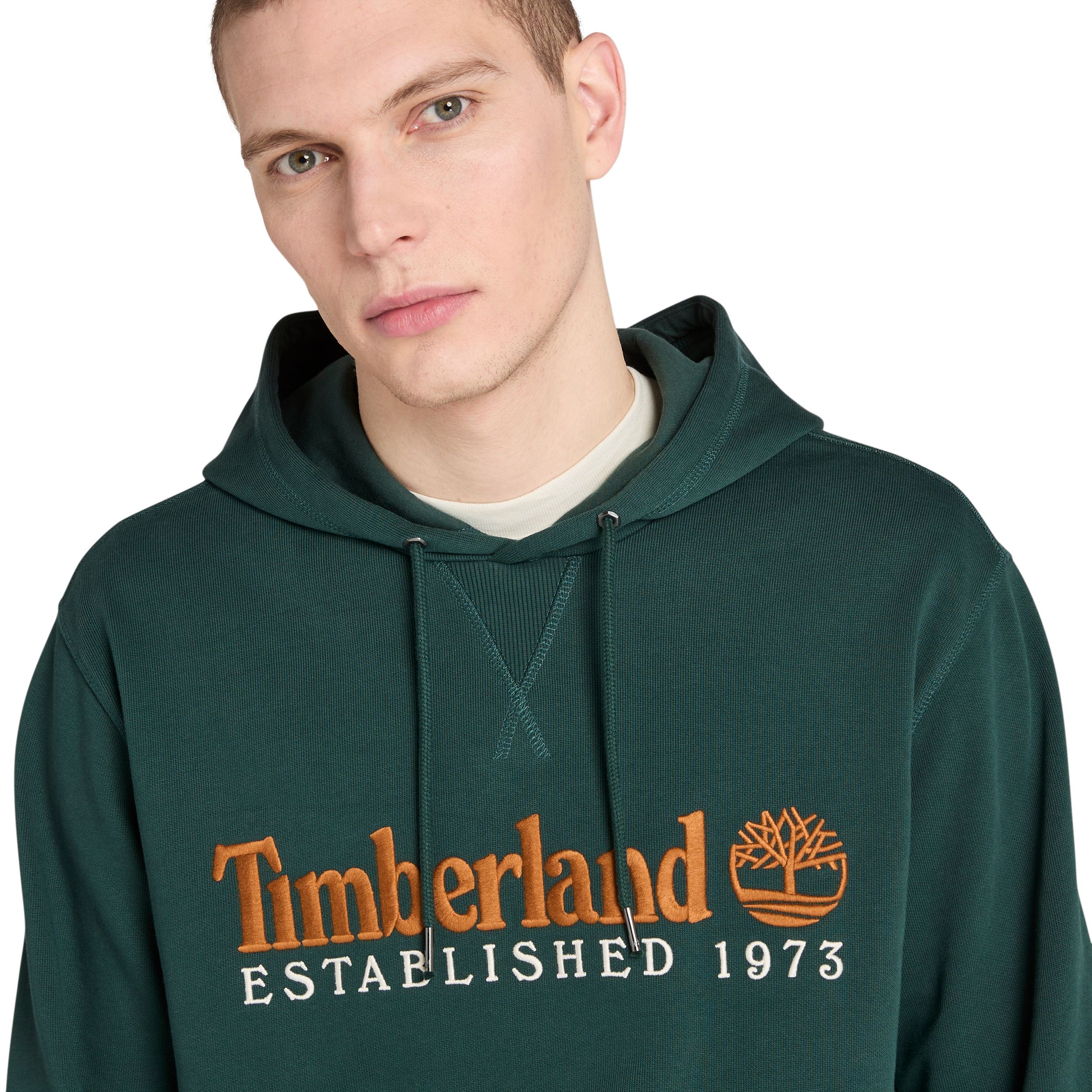 Chandail à capuche en molleton à enfiler avec logo brodé pour hommes, Timberland