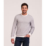 Denver Hayes Men's Ottoman Stripe Crew Sweater Front_Flat