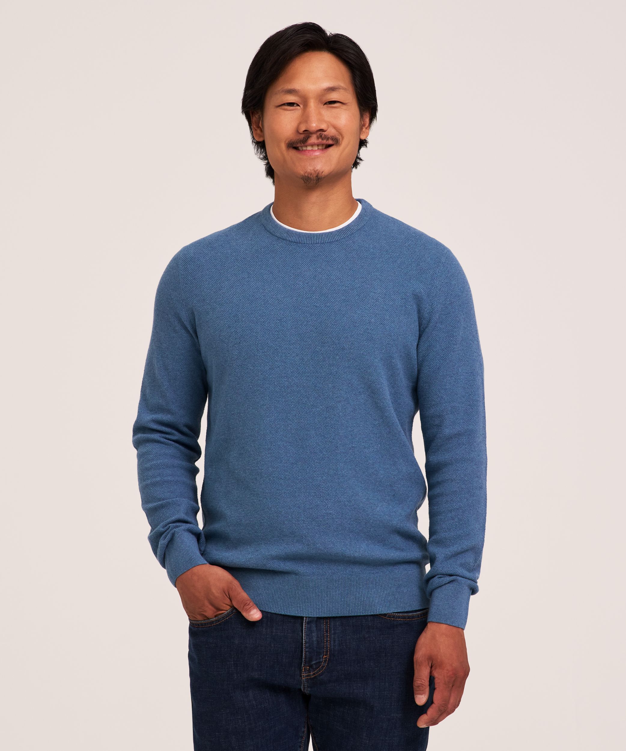 Denver Hayes Men's Soft Cotton Crew Sweater