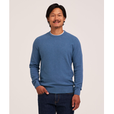Denver Hayes Men's Soft Cotton Crew Sweater Front_Flat