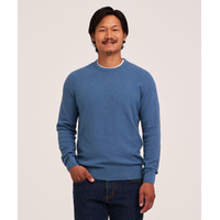 Denver Hayes Men's Soft Cotton Crew Sweater Front_Flat