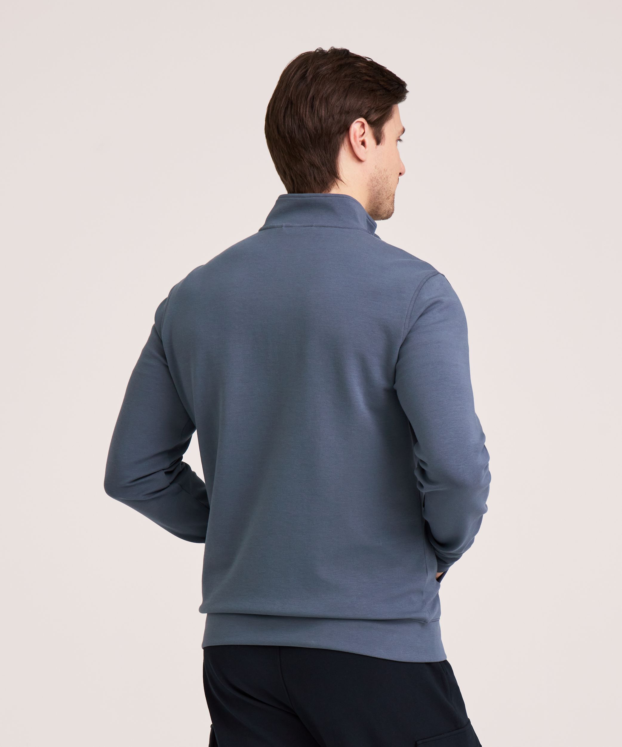 Denver Hayes Performance Men's Fleece Half-Zip Mock Neck Sweatshirt