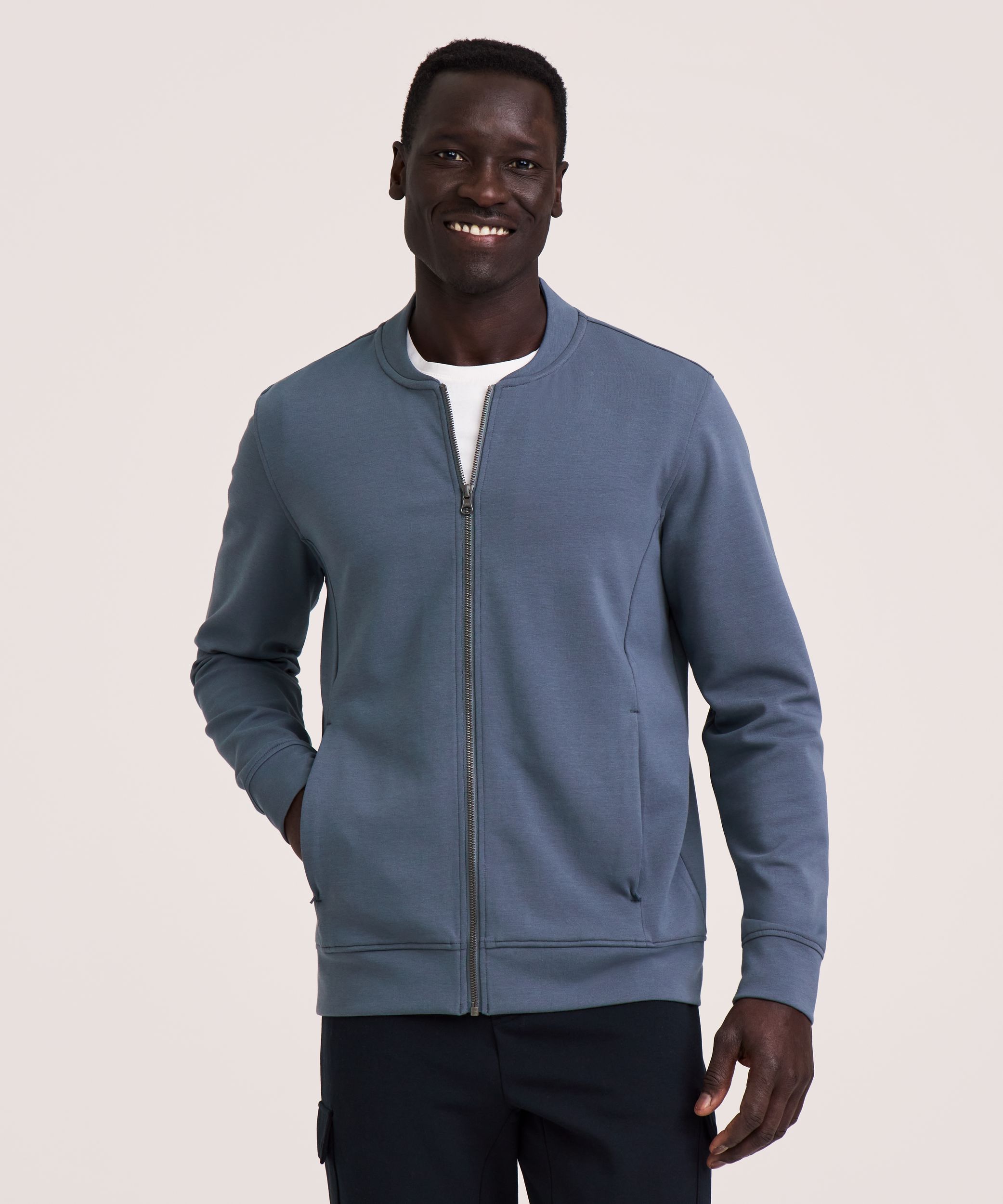 Denver Hayes Performance Men's Tech Full Zip Bomber Jacket