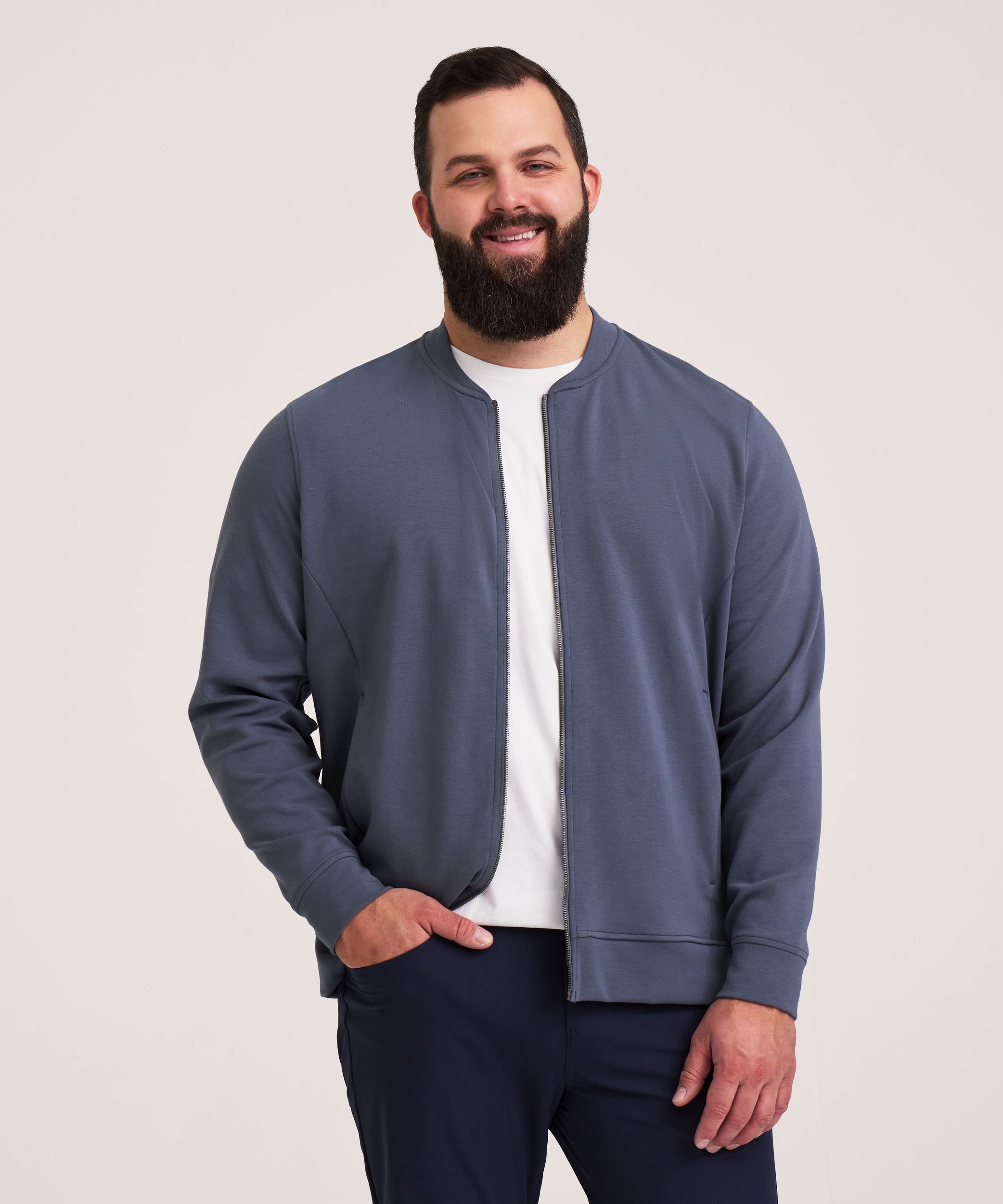 Denver Hayes Performance Men's Tech Full Zip Bomber Jacket