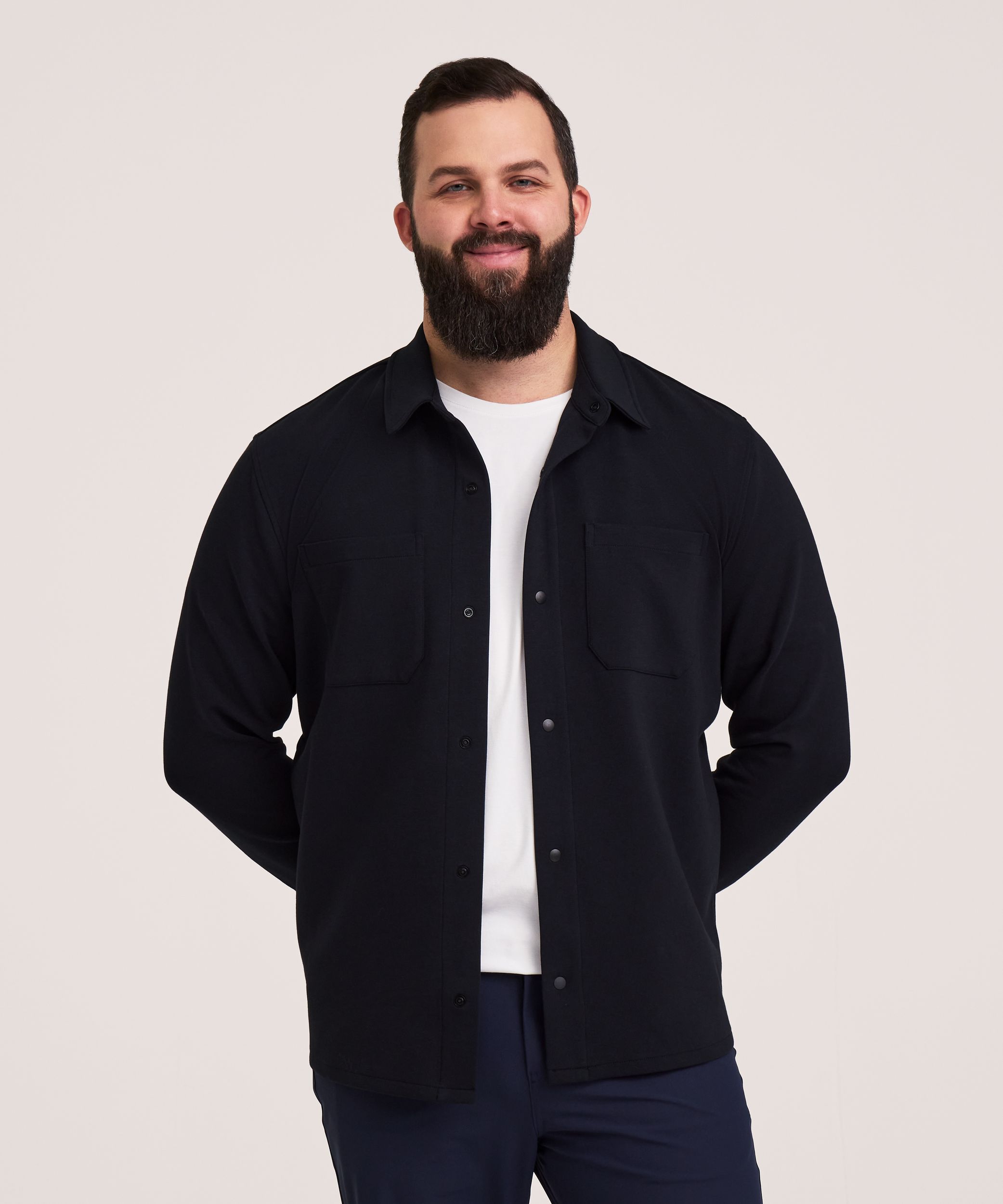 Denver Hayes Performance Tech Long Sleeve Button-Up